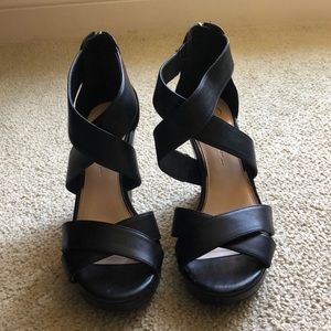 Black Platform Wedges, US women’s 8.5/9